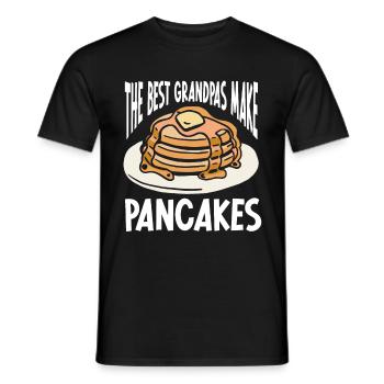 The Best Grandpas Make Pancakes Pancake Maker - Men's T-Shirt - black - Front - AI Model Male 178 light (178cm)