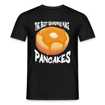 The Best Grandpas Make Pancakes Pancake Maker - Men's T-Shirt - black - Front - AI Model Male 178 light (178cm)