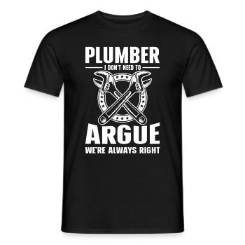 Drôle Je suis plombier - T-shirt homme - noir - Devant - AI Model Male 178 light (178cm)