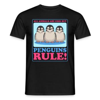 Penguin Baby Funny Penguins Gift - Men's T-Shirt - black - Front - AI Model Male 178 light (178cm)