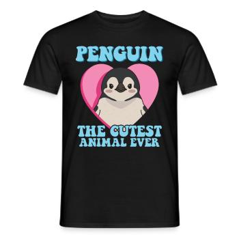 Penguin Baby Cute Penguins Gifts - Men's T-Shirt - black - Front - AI Model Male 178 light (178cm)
