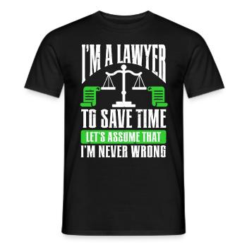 Law Lawyer - Männer T-Shirt - Schwarz - Vorne - AI Model Male 178 light (178cm)