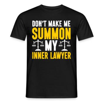 Law Lawyer - Männer T-Shirt - Schwarz - Vorne - AI Model Male 178 light (178cm)