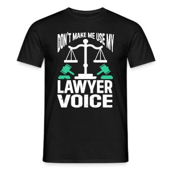 Law Lawyer - Männer T-Shirt - Schwarz - Vorne - AI Model Male 178 light (178cm)
