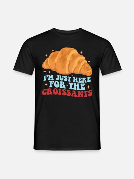 Croissant Gipfeli Hörnchen Beugel Geschenk - Mænd T-shirt - sort