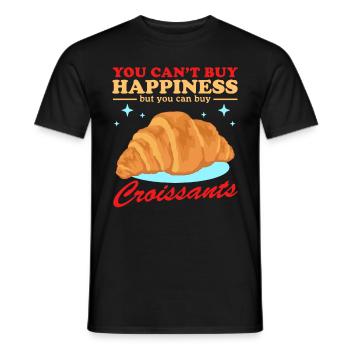 Croissant Beugel Croissant Croissant Cadeau - T-shirt homme - noir - Devant - AI Model Male 178 light (178cm)