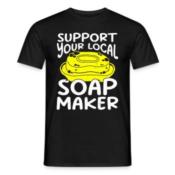 Savonnerie Savonnier - T-shirt homme - noir - Devant - AI Model Male 178 light (178cm)