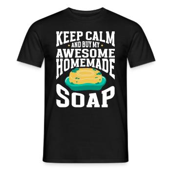 Savonnerie Savonnier - T-shirt homme - noir - Devant - AI Model Male 178 light (178cm)
