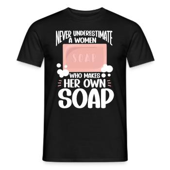 Savonnerie Savonnier - T-shirt homme - noir - Devant - AI Model Male 178 light (178cm)