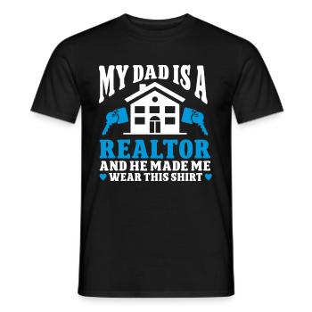 Agent immobilier Agent immobilier - T-shirt homme - noir - Devant - AI Model Male 178 light (178cm)