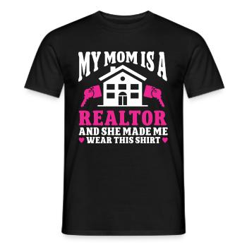 Agent immobilier Agent immobilier - T-shirt homme - noir - Devant - AI Model Male 178 light (178cm)