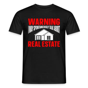 Agent immobilier Agent immobilier - T-shirt homme - noir - Devant - AI Model Male 178 light (178cm)