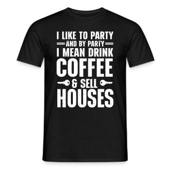 Agent immobilier Agent immobilier - T-shirt homme - noir - Devant - AI Model Male 178 light (178cm)