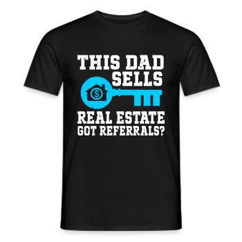 Agent immobilier Agent immobilier - T-shirt homme - noir - Devant - AI Model Male 178 light (178cm)