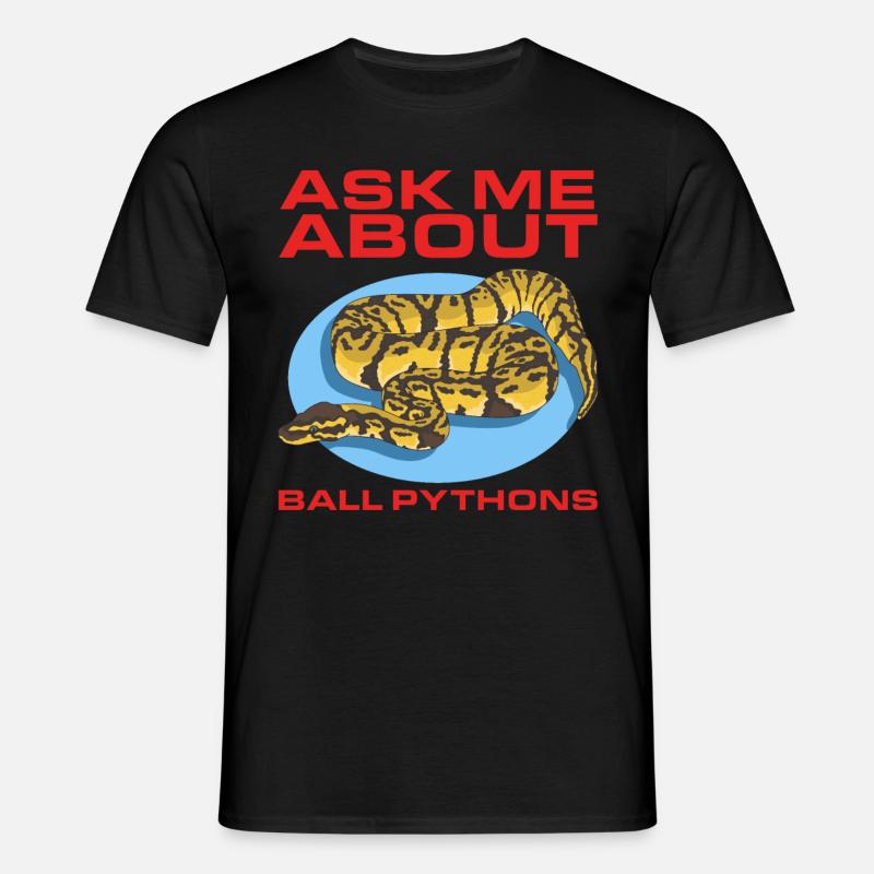 Königspython Python Schlange Geschenke - Männer T-Shirt - Schwarz