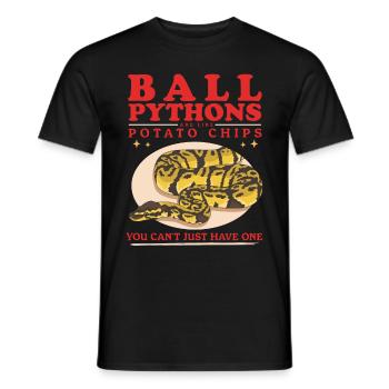 King Python Python Snake Gifts - Men's T-Shirt - black - Front - AI Model Male 178 light (178cm)