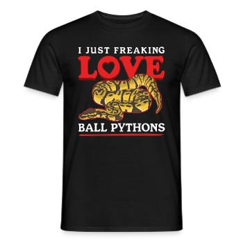 Königspython Schlangen Python Geschenke - Männer T-Shirt - Schwarz - Vorne - AI Model Male 178 light (178cm)