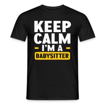 Babysitter Babysitting - Männer T-Shirt - Schwarz - Vorne - AI Model Male 178 light (178cm)