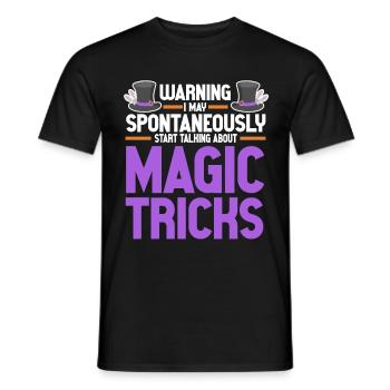 Funny Magician Magic - Männer T-Shirt - Schwarz - Vorne - AI Model Male 178 light (178cm)