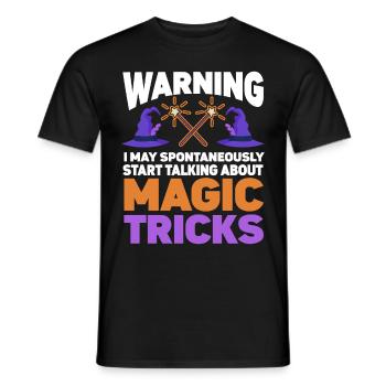 Funny Magician Magic - Männer T-Shirt - Schwarz - Vorne - AI Model Male 178 light (178cm)