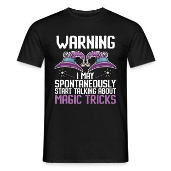 Funny Magician Magic - Männer T-Shirt - Schwarz - Vorne - AI Model Male 178 light (178cm)