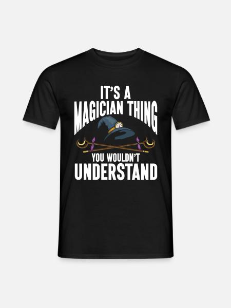 Funny Magician Magic - Men's T-Shirt - black