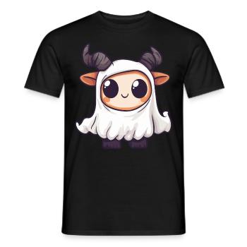 Bergziege Halloween Lustig Geist - Männer T-Shirt - Schwarz - Vorne - AI Model Male 178 light (178cm)