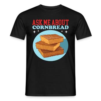 Pain de maïs Pain de maïs Pain de maïs Cadeau - T-shirt homme - noir - Devant - AI Model Male 178 light (178cm)