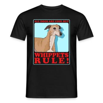 Whippet Petit lévrier anglais Cadeau - T-shirt homme - noir - Devant - AI Model Male 178 light (178cm)