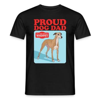 Whippet Dad Petit lévrier anglais Cadeau - T-shirt homme - noir - Devant - AI Model Male 178 light (178cm)