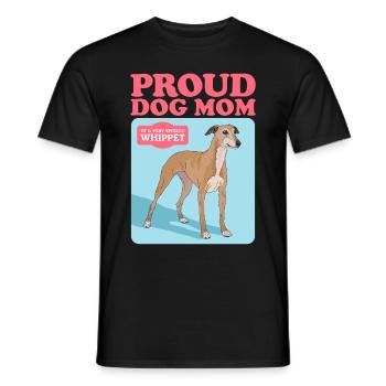 Whippet Mom Petit lévrier anglais Cadeau - T-shirt homme - noir - Devant - AI Model Male 178 light (178cm)