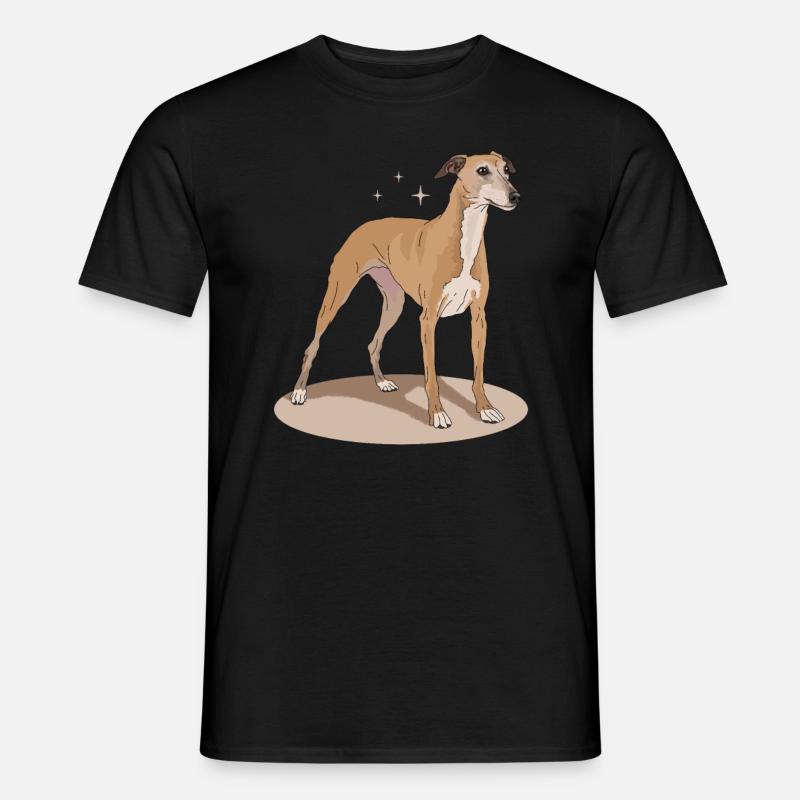Whippet Englischer Windhund Geschenke - Männer T-Shirt - Schwarz