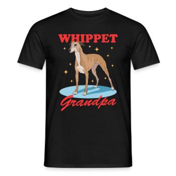 Whippet Grandpa Lévrier anglais Cadeau - T-shirt homme - noir - Devant - AI Model Male 178 light (178cm)