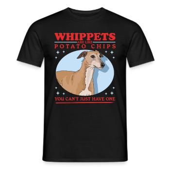 Whippet Cadeaux de lévrier anglais - T-shirt homme - noir - Devant - AI Model Male 178 light (178cm)