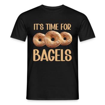 Bagel Lover Art Bagels - Men's T-Shirt - black - Front - AI Model Male 178 light (178cm)