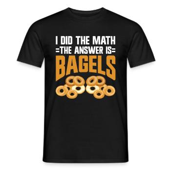 Bagel Lover Art Bagels - Men's T-Shirt - black - Front - AI Model Male 178 light (178cm)