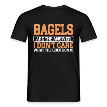 Bagel Lover Art Bagels - Männer T-Shirt - Schwarz - Vorne - AI Model Male 178 light (178cm)