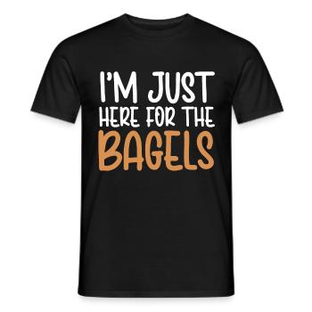 Bagel Lover Art Bagels - Men's T-Shirt - black - Front - AI Model Male 178 light (178cm)