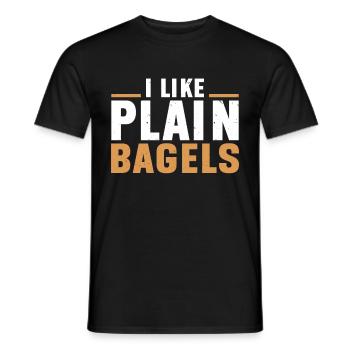 Bagel Lover Art Bagels - Men's T-Shirt - black - Front - AI Model Male 178 light (178cm)