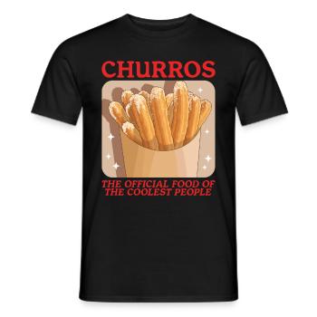 Churro Churros Cadeaux - T-shirt homme - noir - Devant - AI Model Male 178 light (178cm)