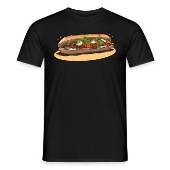 Banh Mi Bánh Mì Geschenke - Männer T-Shirt - Schwarz - Vorne - AI Model Male 178 light (178cm)