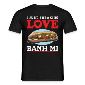 Banh Mi Sandwiches Bánh Mì Geschenke - Männer T-Shirt - Schwarz - Vorne - AI Model Male 178 light (178cm)