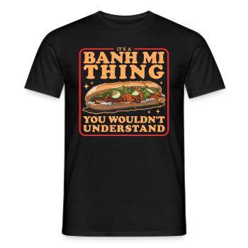 Banh Mi Bánh Mì Sandwiches Geschenke - Männer T-Shirt - Schwarz - Vorne - AI Model Male 178 light (178cm)