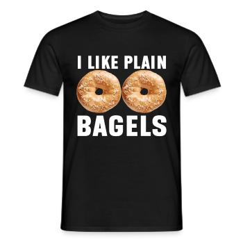 Bagel Lover Art Bagels - Men's T-Shirt - black - Front - AI Model Male 178 light (178cm)
