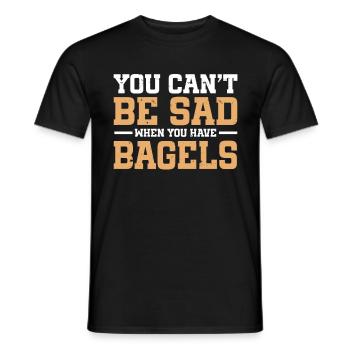 Bagel Lover Art Bagels - Men's T-Shirt - black - Front - AI Model Male 178 light (178cm)