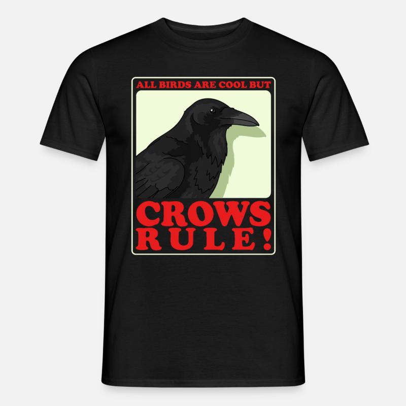 Krähen Raben Vögel Geschenk - Männer T-Shirt - Schwarz