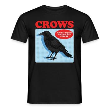 Crows Black Ravens Gift - Men's T-Shirt - black - Front - AI Model Male 178 light (178cm)