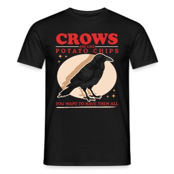 Crows Black Ravens Birds Gift - Men's T-Shirt - black - Front - AI Model Male 178 light (178cm)