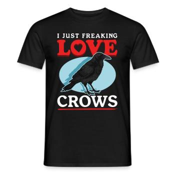 Crows Black Ravens Birds Gifts - Men's T-Shirt - black - Front - AI Model Male 178 light (178cm)