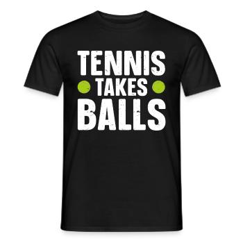 Tennis Player - Männer T-Shirt - Schwarz - Vorne - AI Model Male 178 light (178cm)